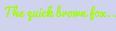 Image with Font Color A1FF00 and Background Color CFD3EE
